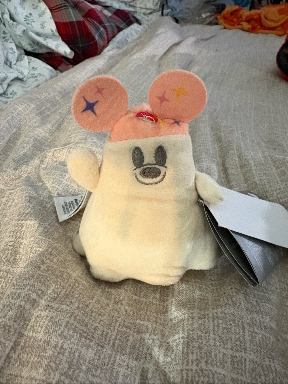 Disney Mickey Cream & Pink light up shoulder sitter Halloween ghost.